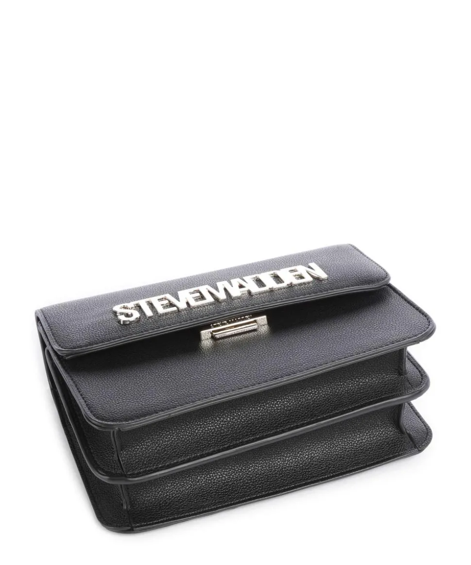 BSTAKES Schultertasche Lederimitat schwarz