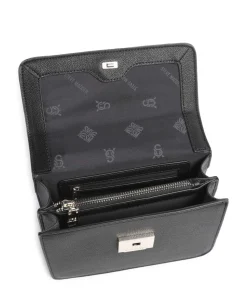 BSTAKES Schultertasche Lederimitat schwarz