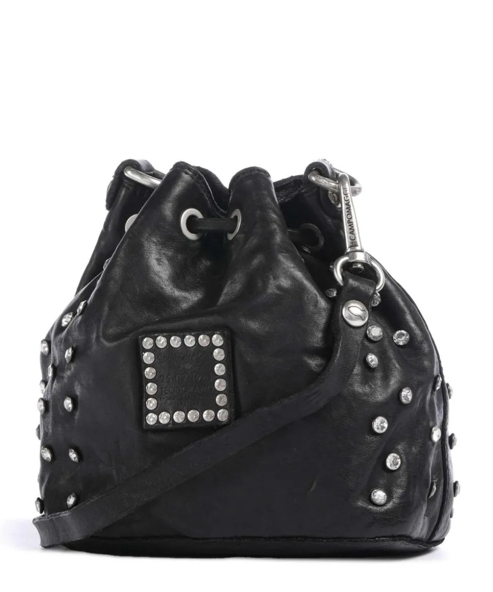 Bucket bag Rindsleder schwarz