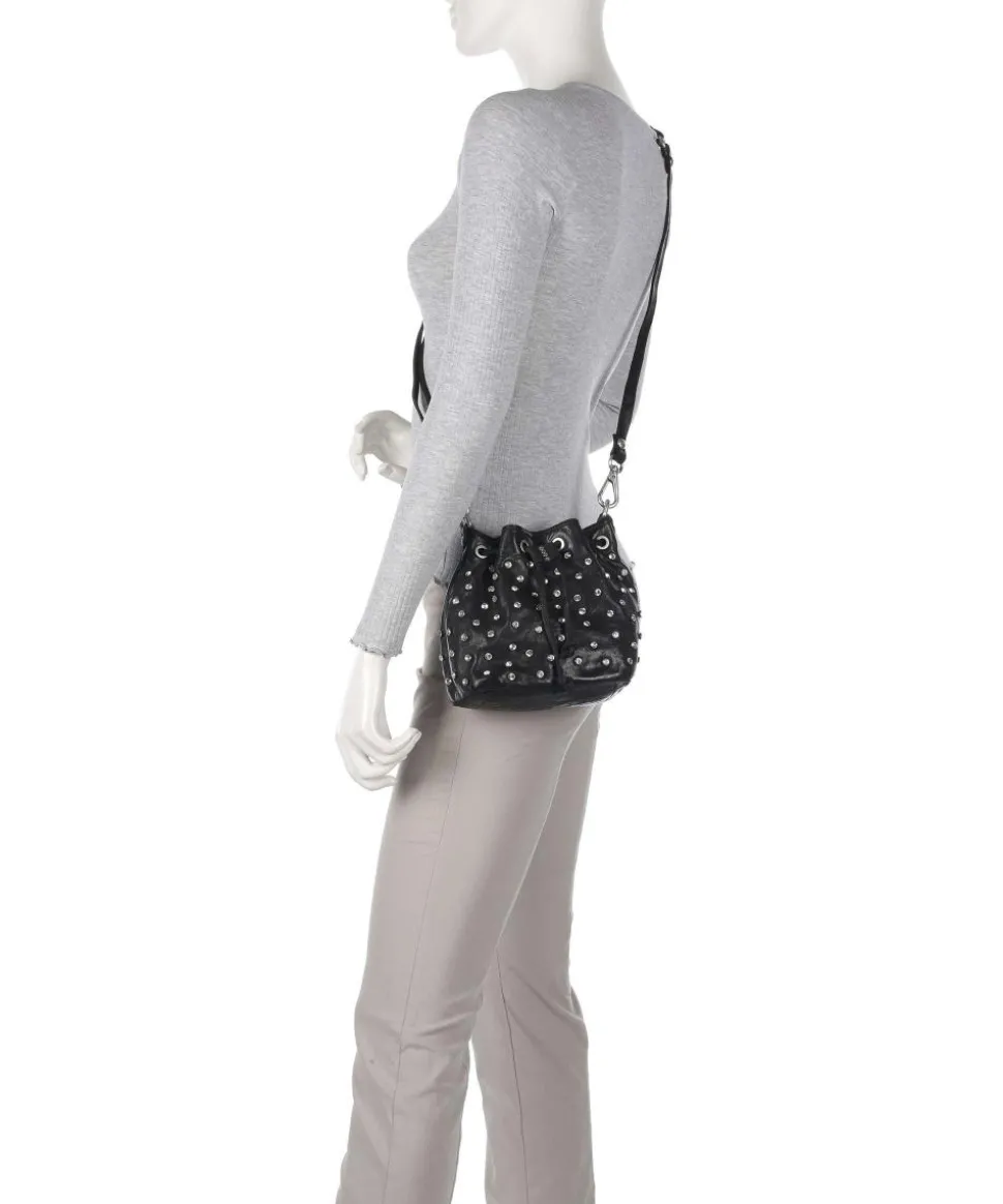 Bucket bag Rindsleder schwarz