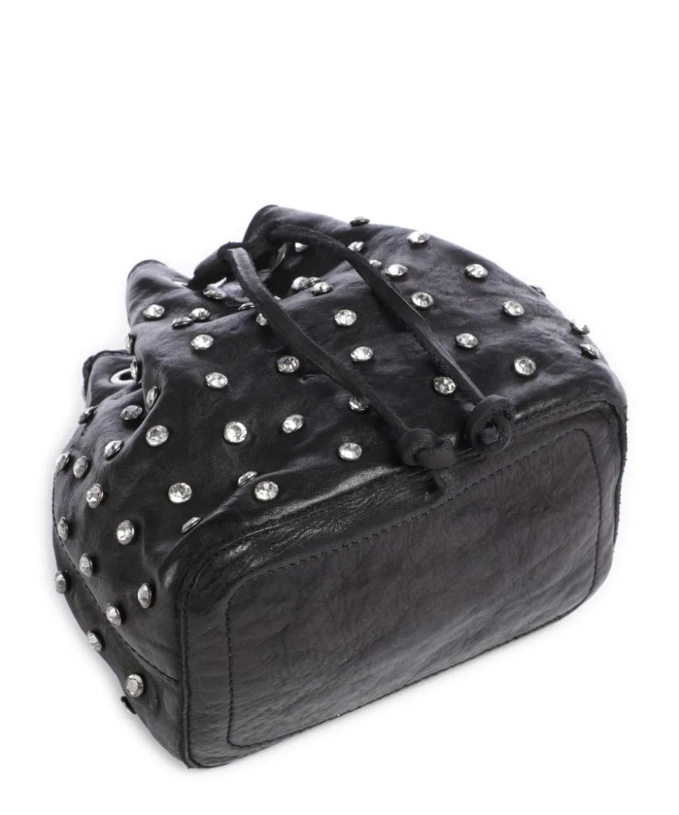 Bucket bag Rindsleder schwarz