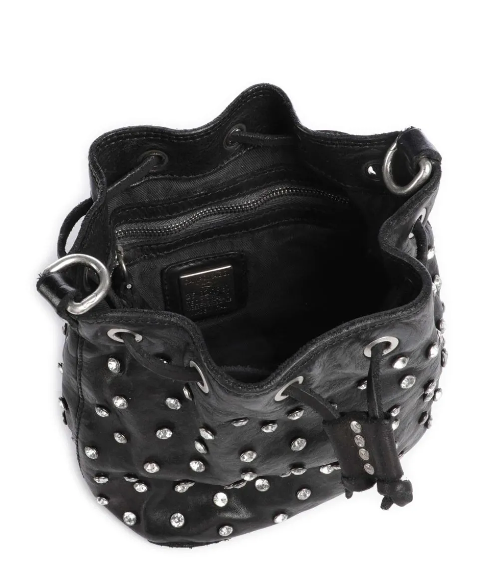 Bucket bag Rindsleder schwarz