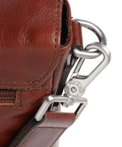 Buddy Kuriertasche Büffelleder cognac