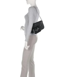 BURGE Schultertasche Lederimitat schwarz