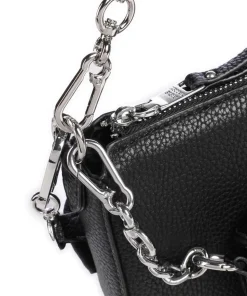 BURGE Schultertasche Lederimitat schwarz