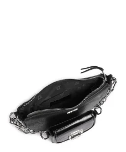 BURGE Schultertasche Lederimitat schwarz