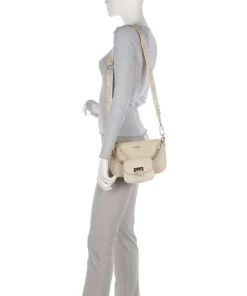 BURGE Schultertasche Lederimitat beige