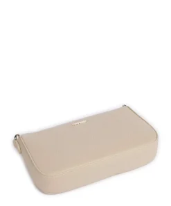 BURGE Schultertasche Lederimitat beige