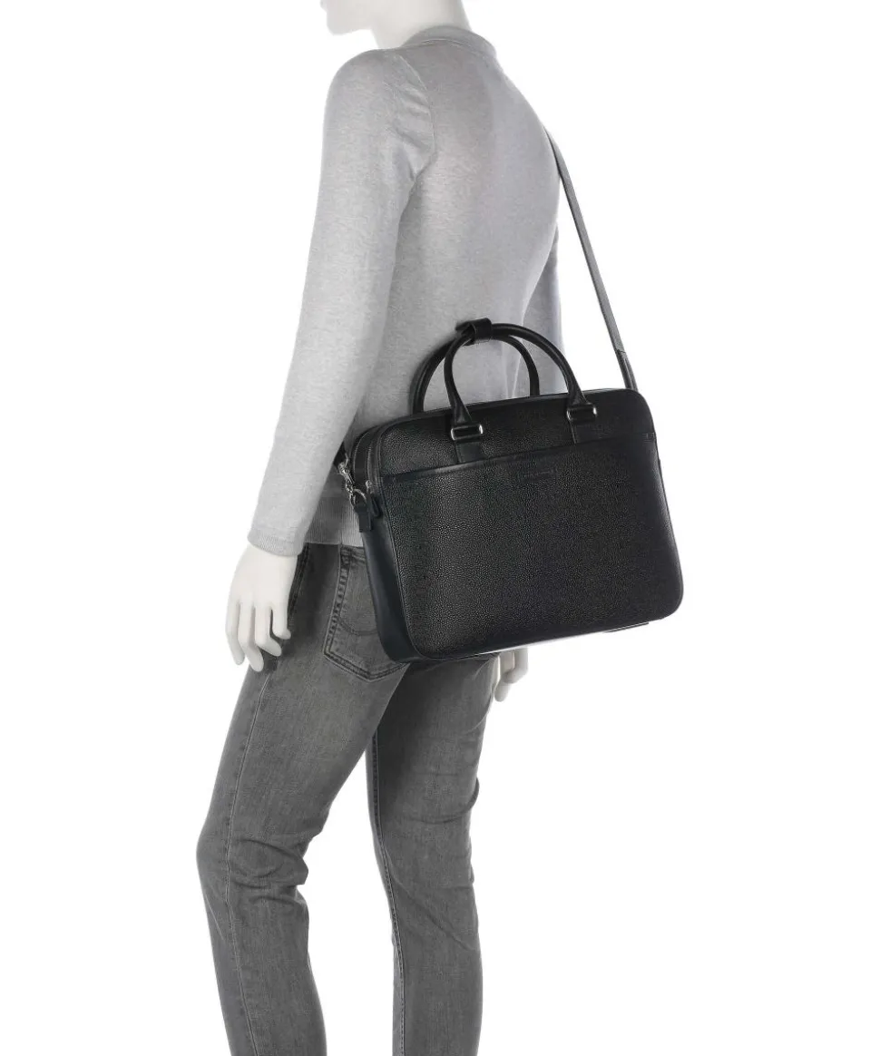 Burin Aktentasche 16″ genarbtes Rindsleder schwarz