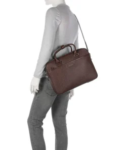 Burin Aktentasche 16″ genarbtes Rindsleder dunkelbraun