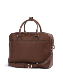 Burin Aktentasche genarbtes Kalbsleder cognac