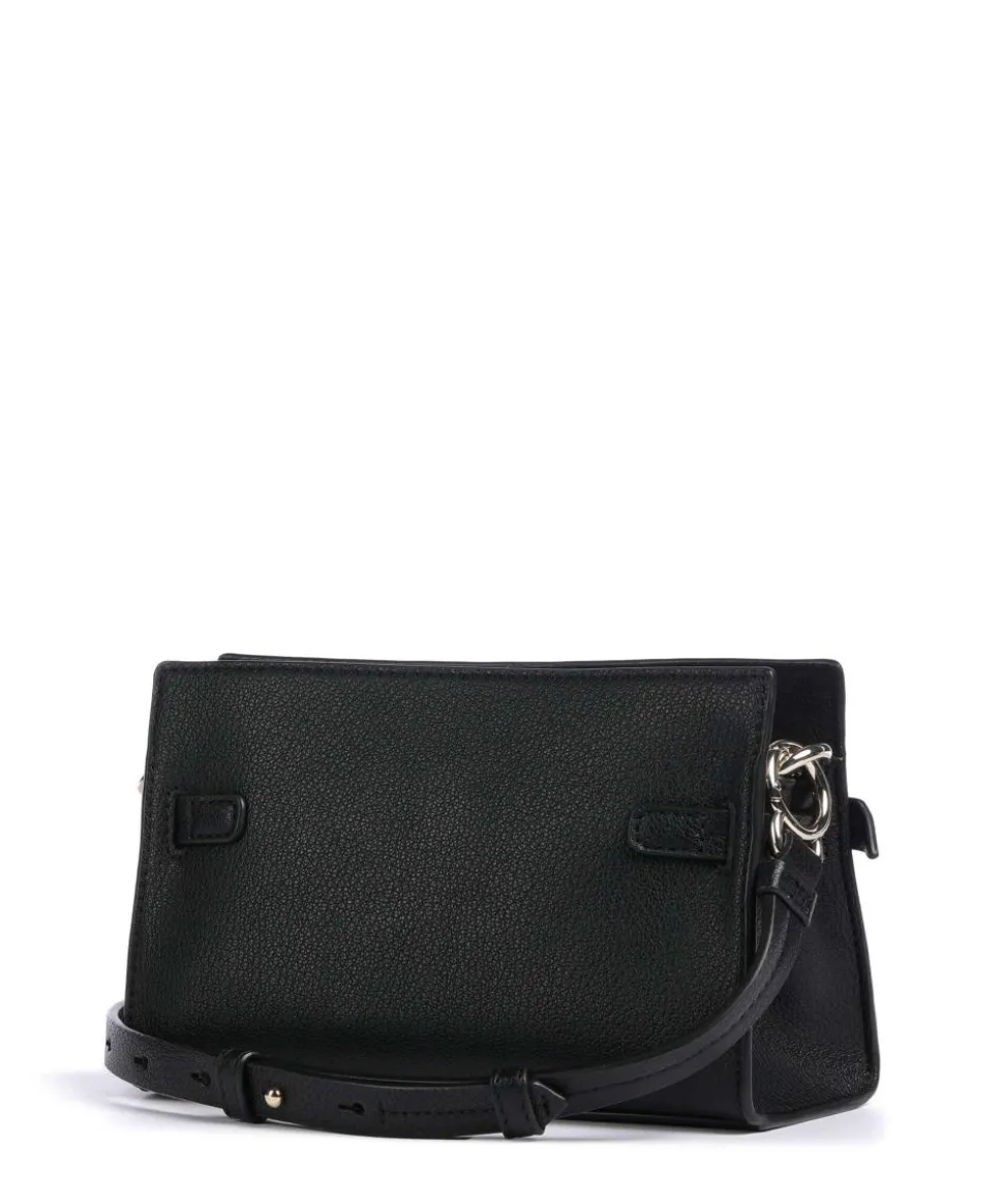 Bushwick Umhängetasche genarbtes Rindsleder schwarz