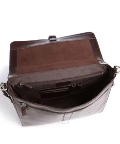 Business Buddy Aktentasche genarbtes Rindsleder dunkelbraun