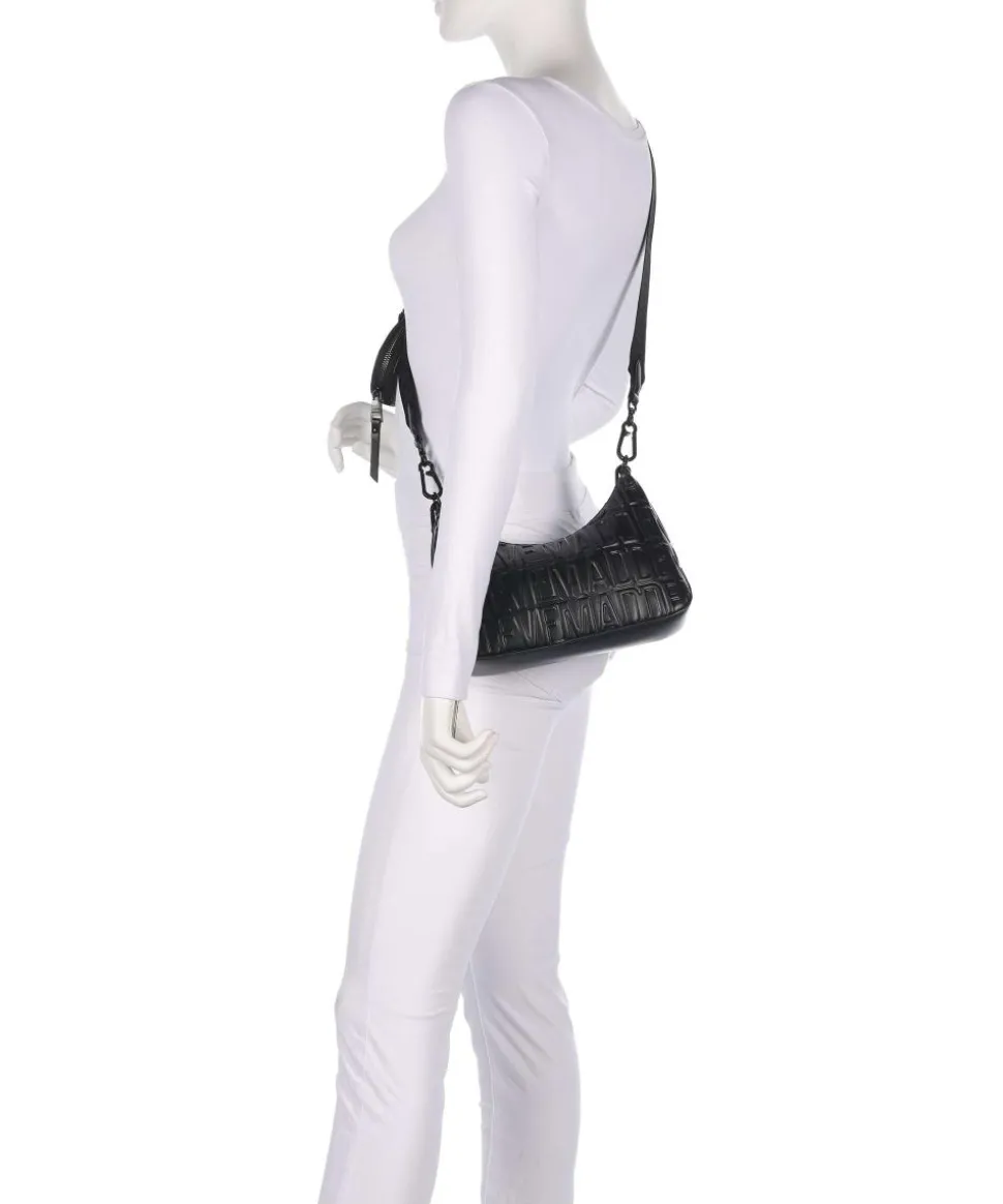 BVEGA Schultertasche Lederimitat schwarz