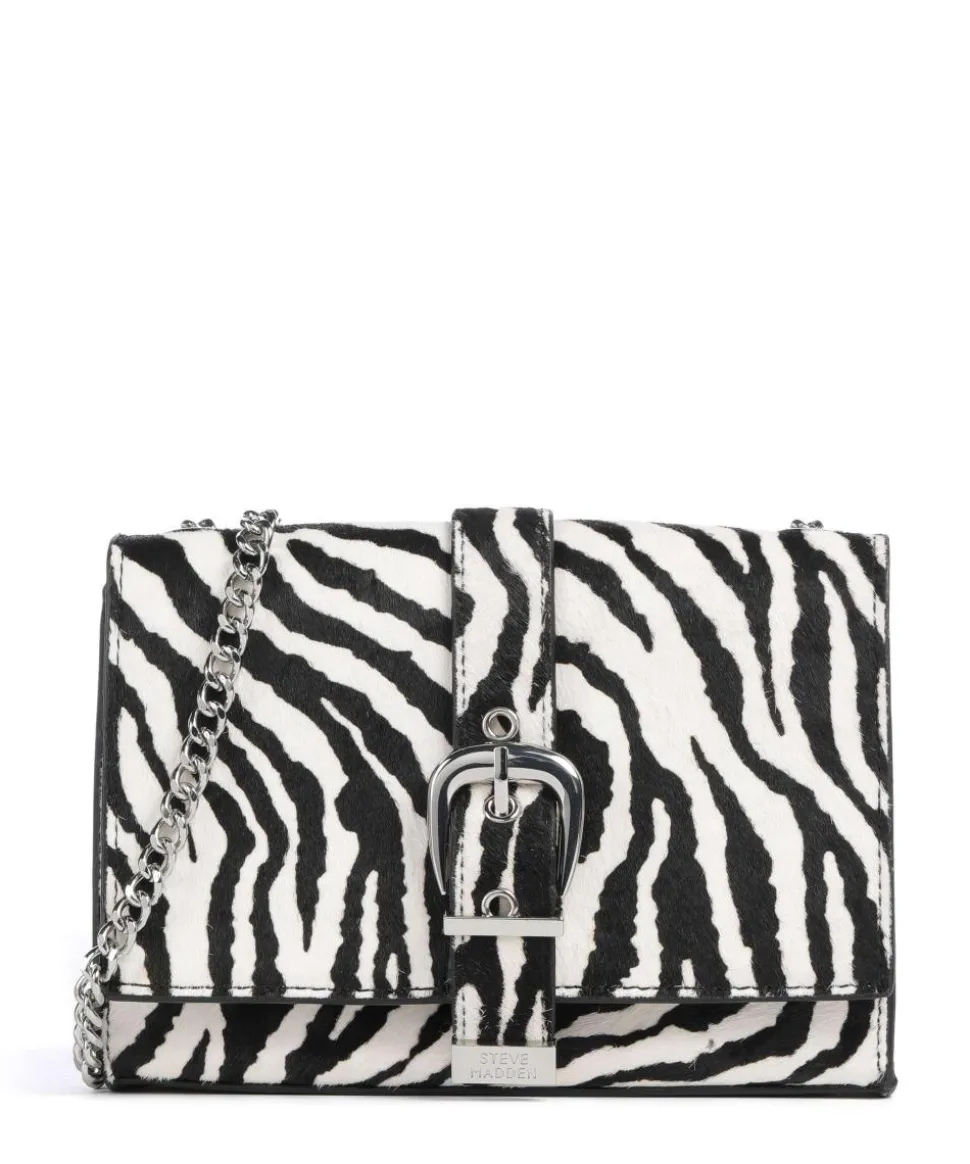 BZETA Umhängetasche Leder weiß/schwarz