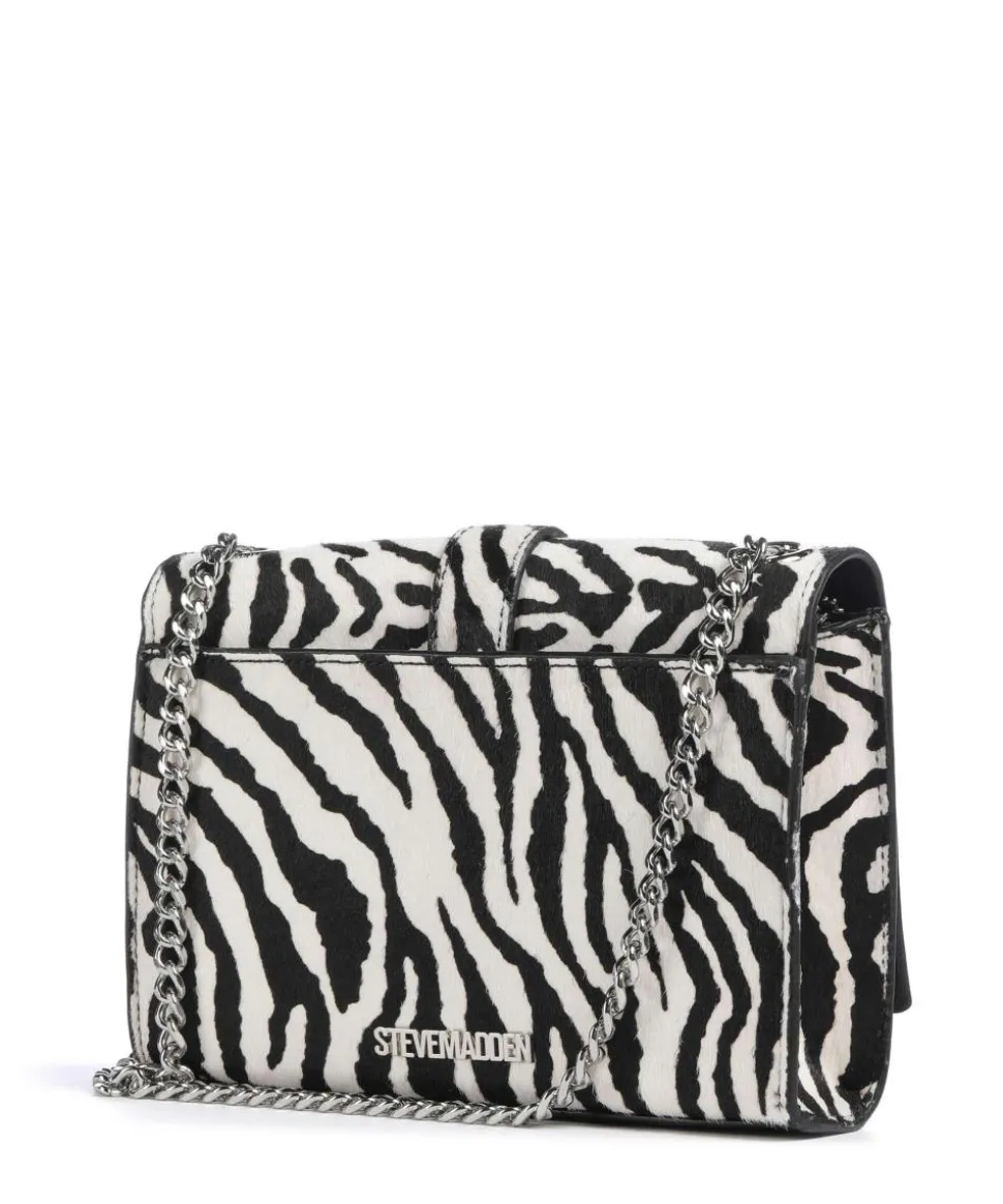 BZETA Umhängetasche Leder weiß/schwarz