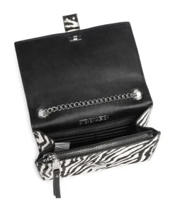 BZETA Umhängetasche Leder weiß/schwarz