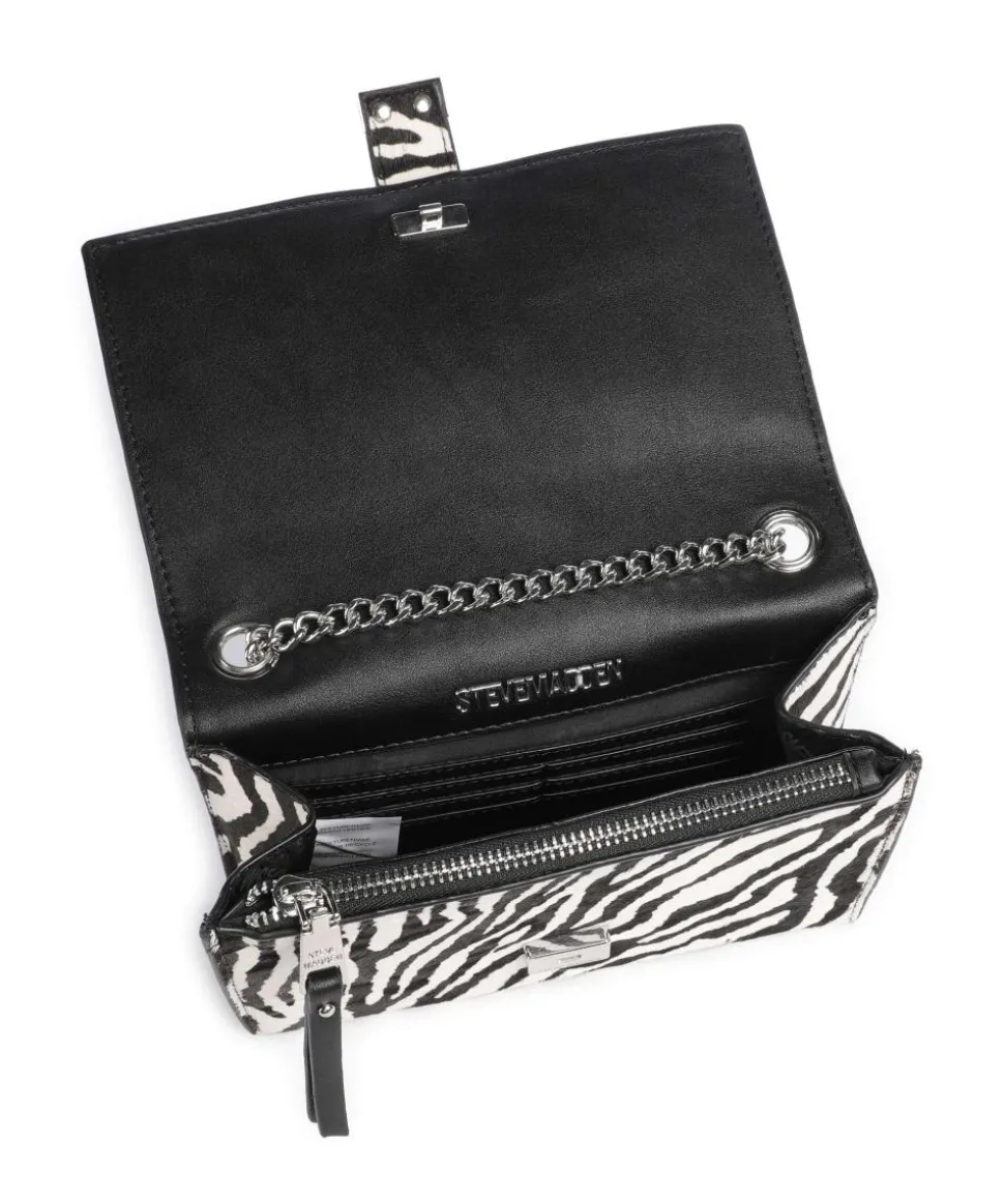 BZETA Umhängetasche Leder weiß/schwarz