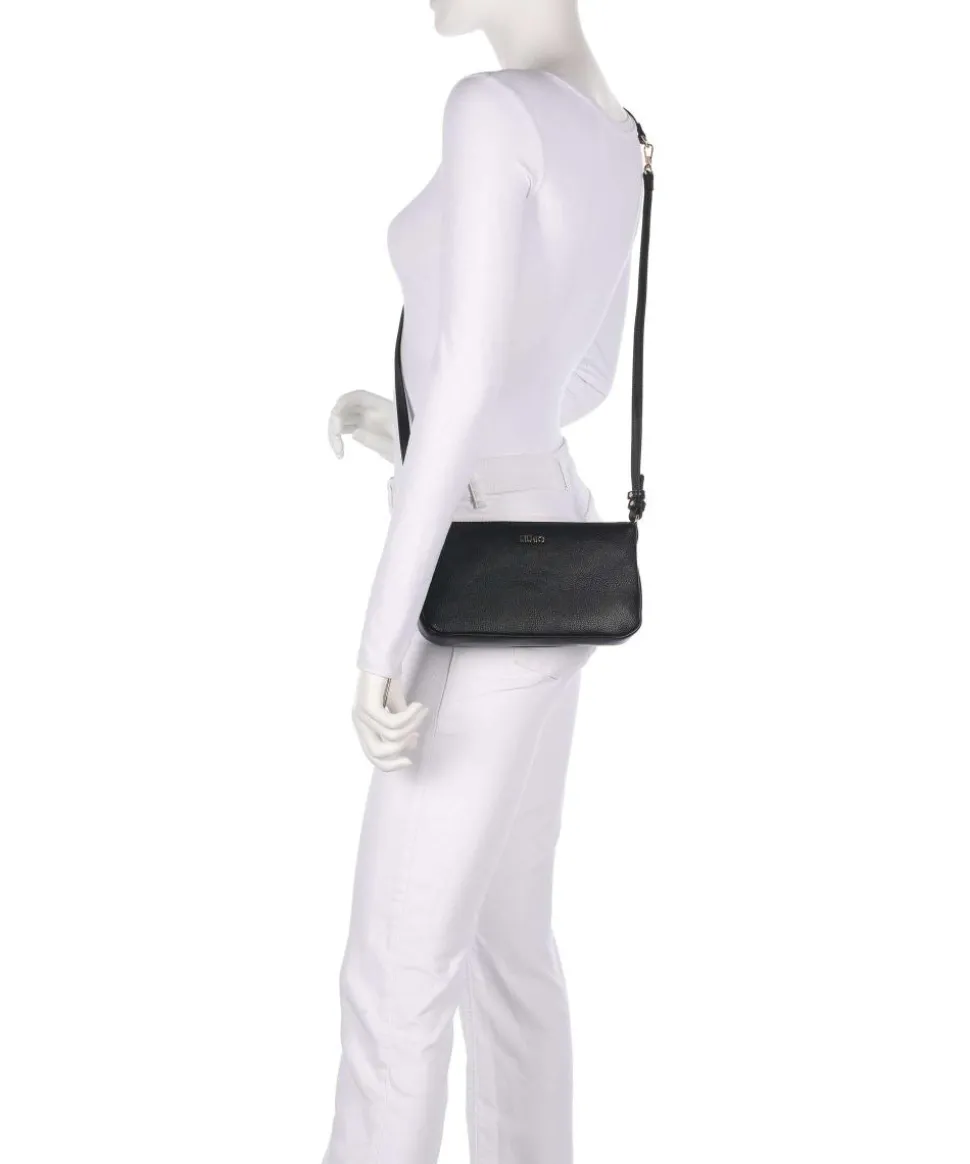 Caliwen Mini Schultertasche Lederimitat schwarz