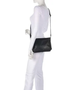 Calm Umhängetasche Leder schwarz