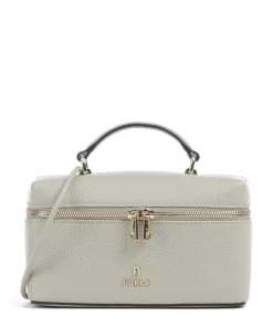 Camelia Micro Umhängetasche genarbtes Leder graugrün