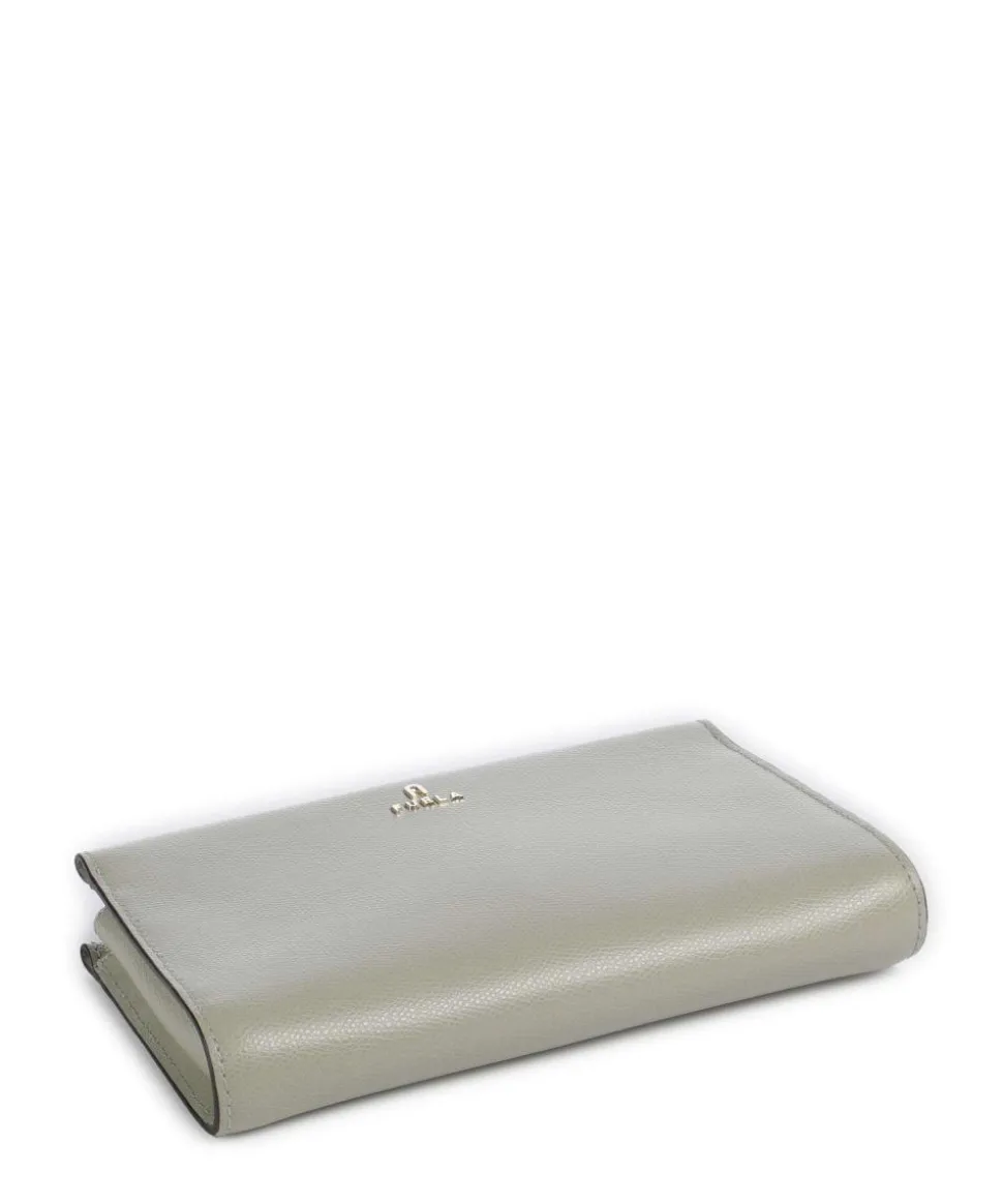 Camelia Mini Umhängetasche genarbtes Leder graugrün