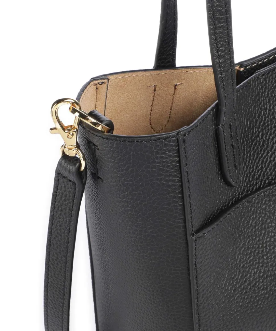 Cameryn Small Handtasche genarbtes Rindsleder schwarz