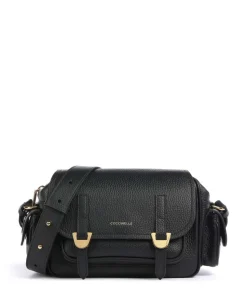 Campus Umhängetasche genarbtes Leder schwarz