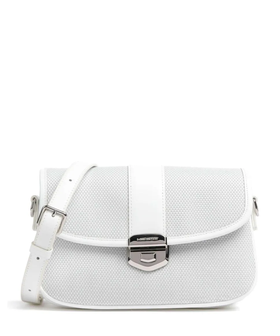 Canvas Fia Umhängetasche Canvas, Rindsleder weiß