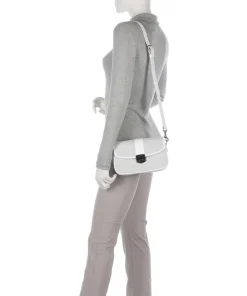 Canvas Fia Umhängetasche Canvas, Rindsleder weiß