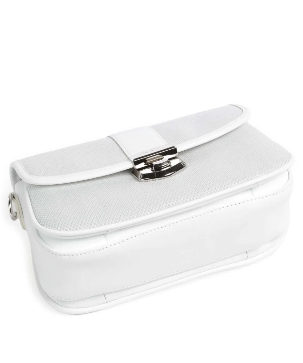 Canvas Fia Umhängetasche Canvas, Rindsleder weiß