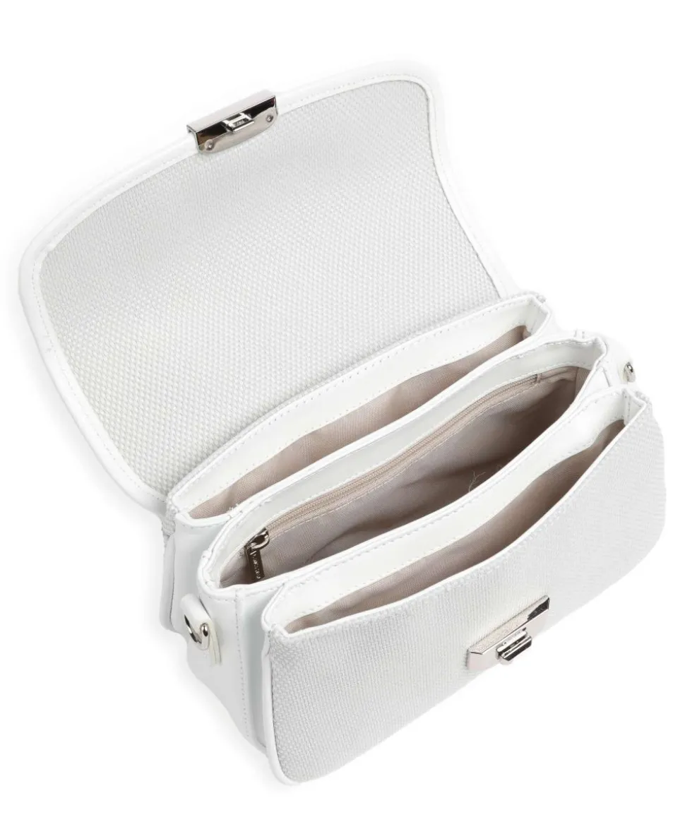 Canvas Fia Umhängetasche Canvas, Rindsleder weiß