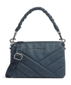 Canvas Matelassé Schultertasche Canvas dunkelblau