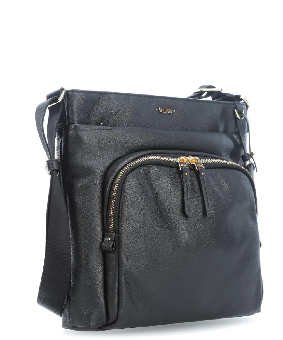 Capri Umhängetasche Leder schwarz