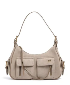 Cargo Classic Schultertasche aufgerautes Rindsleder beige