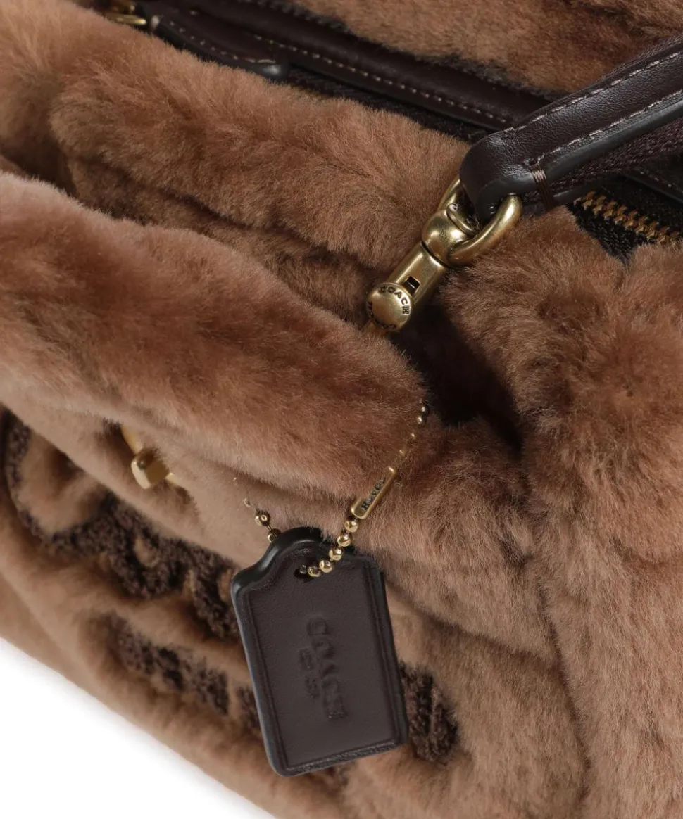 Cargo Shearling 20 Umhängetasche Fell braun