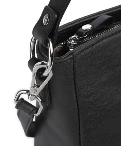 Carisma Beuteltasche genarbtes Rindsleder schwarz