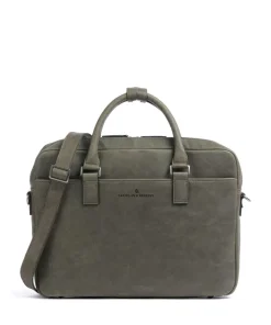 Carisma RFID Aktentasche 15″ aufgerautes Rindsleder dunkelgrün