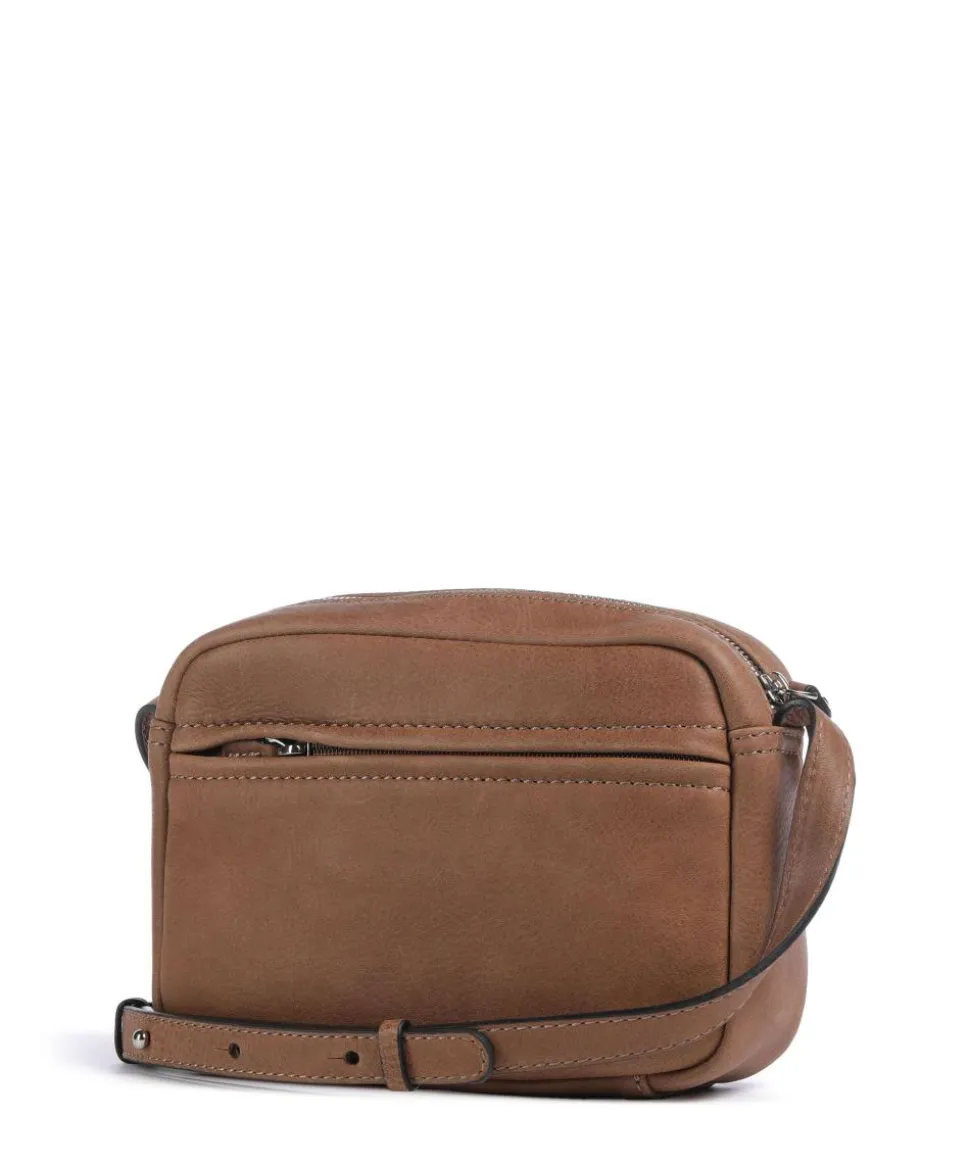Carisma Umhängetasche genarbtes Rindsleder braun