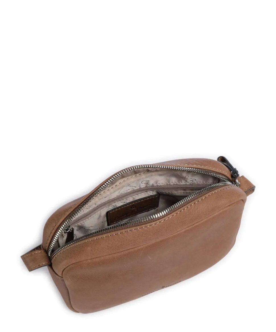 Carisma Umhängetasche genarbtes Rindsleder braun