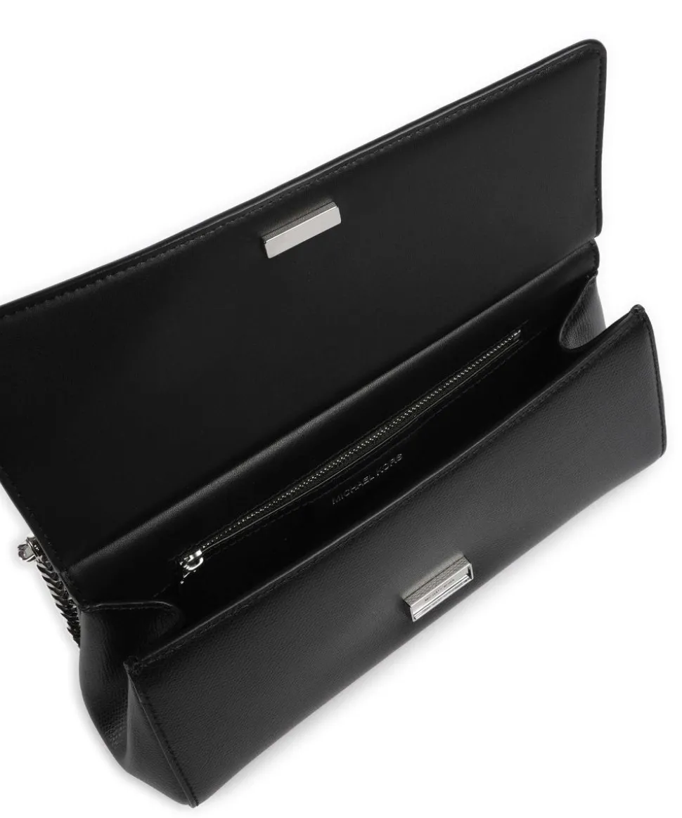 Carmine Schultertasche genarbtes Leder schwarz