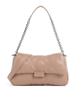 Cassandra Schultertasche Lederimitat beige