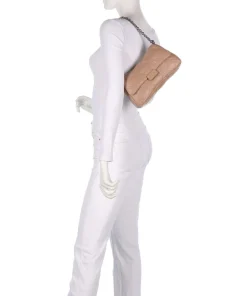 Cassandra Schultertasche Lederimitat beige
