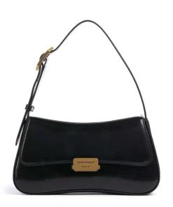 Cassandra Schultertasche Lederimitat schwarz