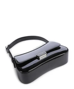 Cassandra Schultertasche Lederimitat schwarz