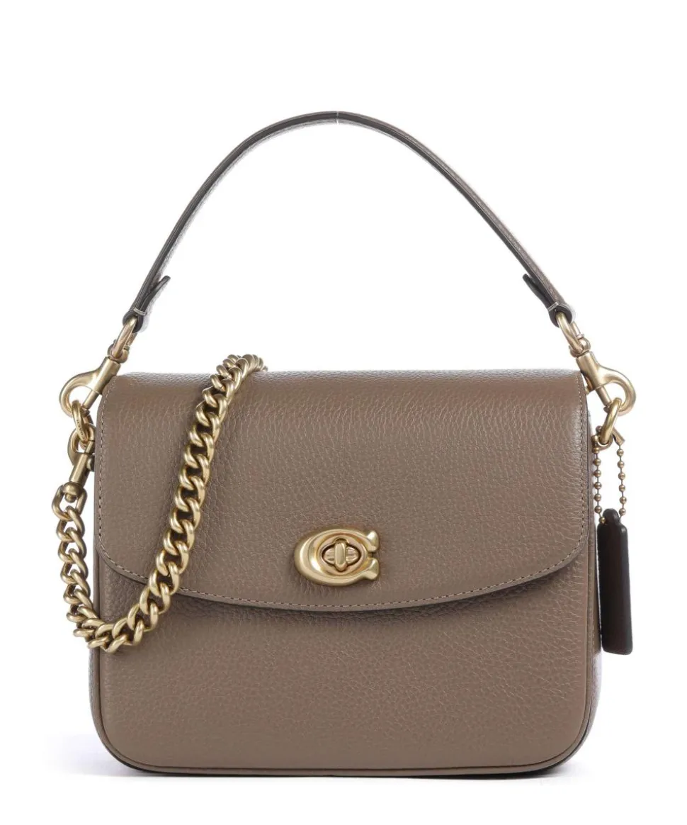 Cassie 19 Umhängetasche genarbtes Leder taupe