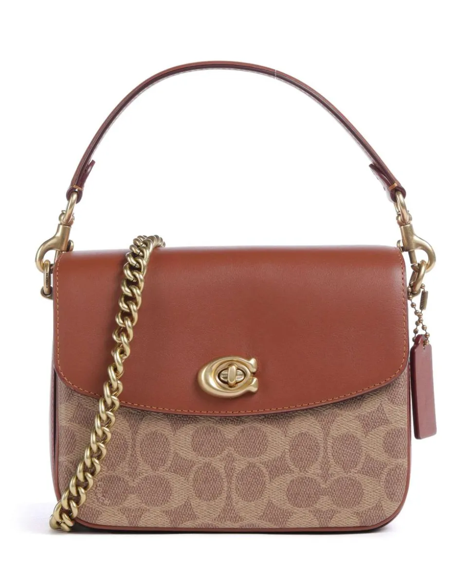 Cassie 19 Umhängetasche Leder, Canvas braun