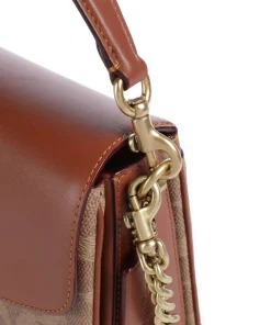 Cassie 19 Umhängetasche Leder, Canvas braun