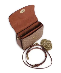 Cassie 19 Umhängetasche Leder, Canvas braun