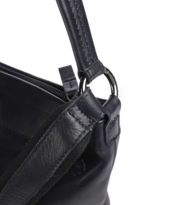 Caugio Beuteltasche fein genarbtes Rindsleder dunkelblau